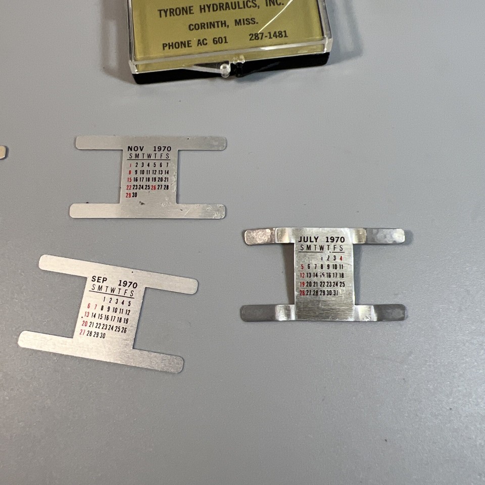Vintage Tyrone Hydraulics Inc Corinth, Mississippi Watch Band Calendars