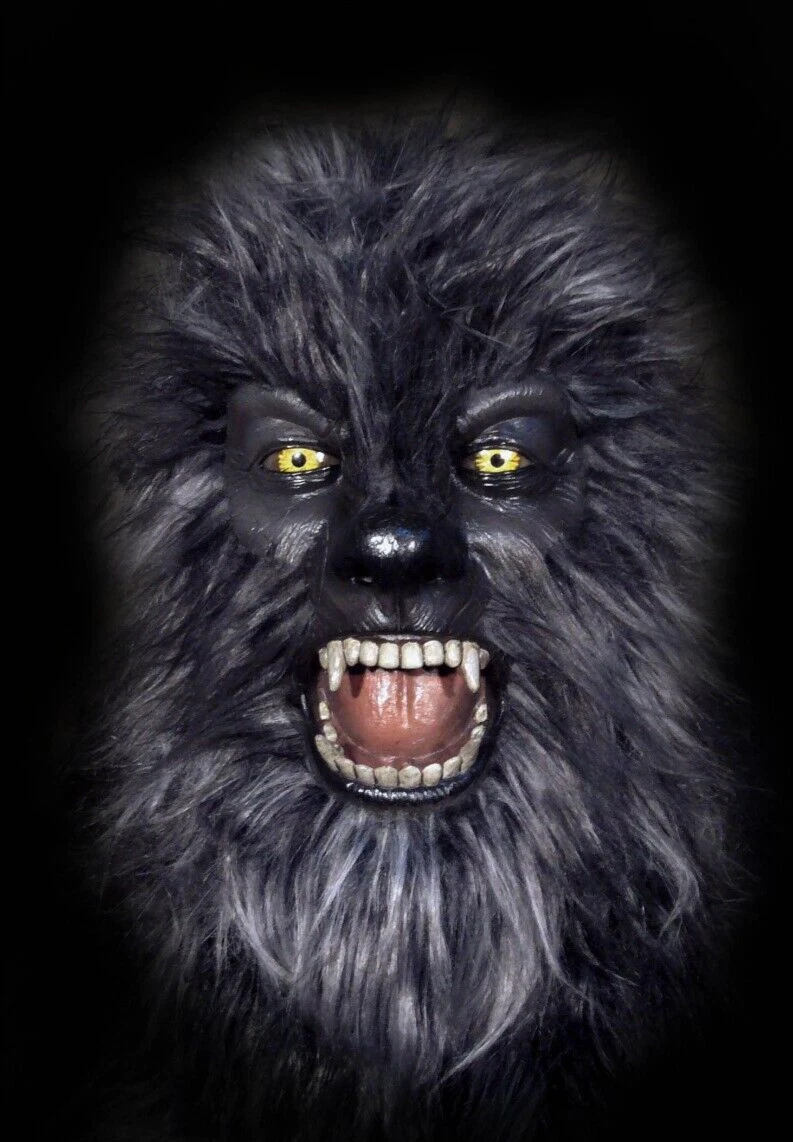 The Wolfman latex Mask, Werewolf mask, Lycanthrope, Mythical Monster