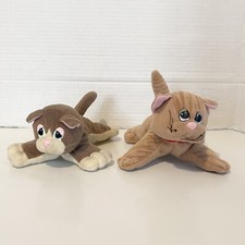 80s Pound Puppies Striped Cat Plush Brown Tonka Vtg PP Pound Purries Kitten