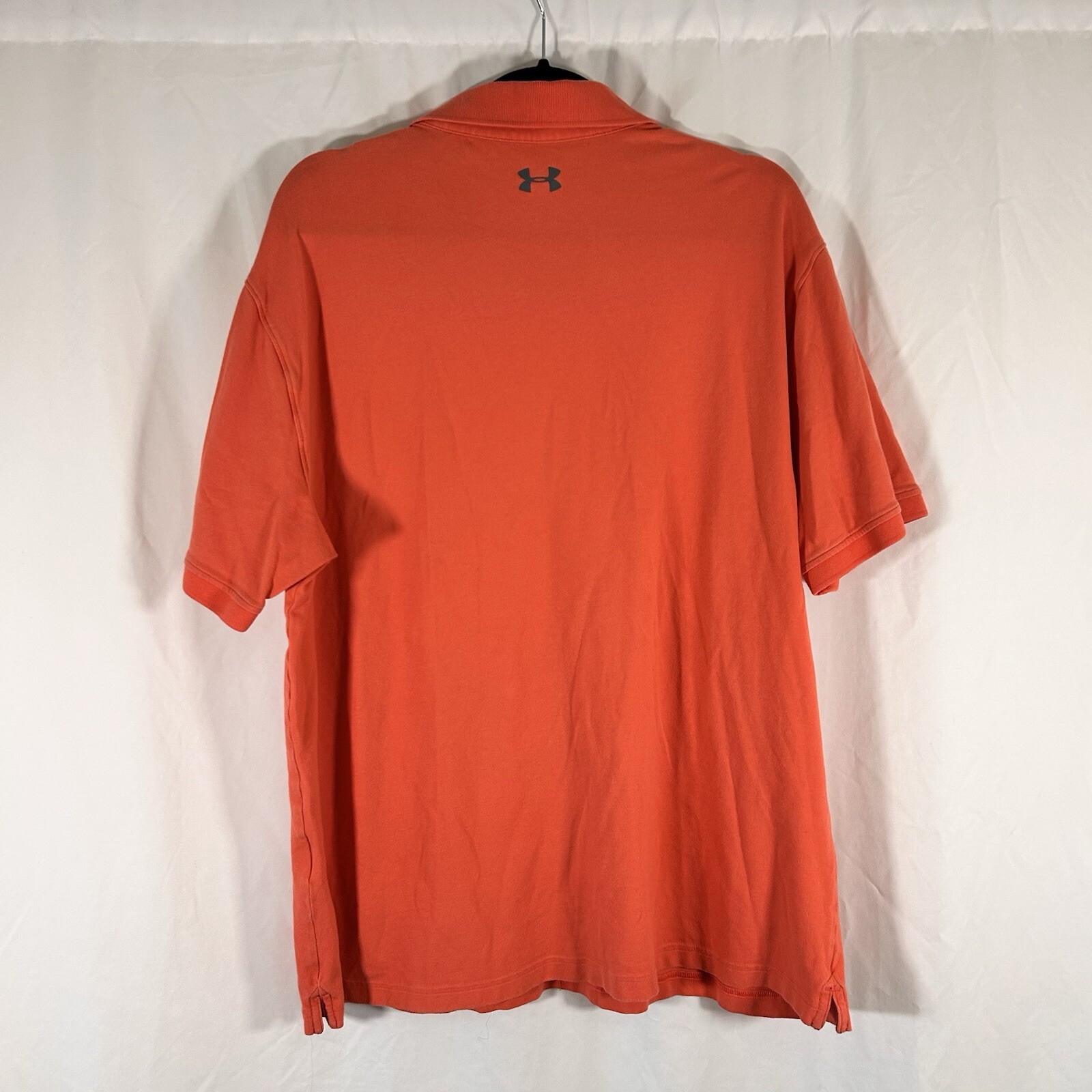 Under Armour Polo Shirt Men's XL Pink Short Sleeve 1/4 Button Loose Cotton Golf thumbnail 6