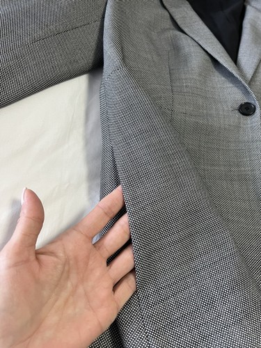 Hugo Boss Blazer Jacket Womens 10 Jalaia Wool Gray - Picture 4 of 12