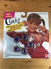 Vintage Purple Color Clicks Mattel Make Jewelry In A Snap 1986 New Dress Up