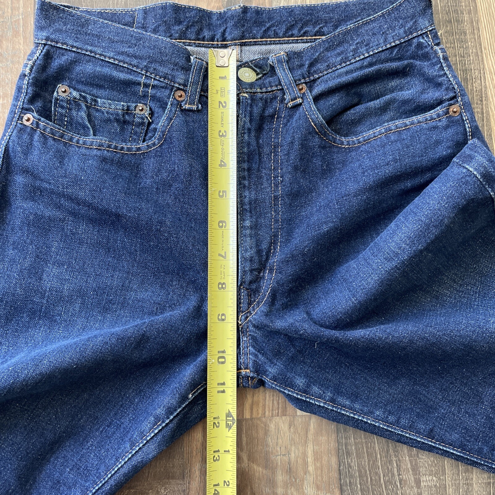 Levi's 502 0117 Selvedge Big E Jeans actual fit W28 L27.5 Indigo Vintage 60s image 9