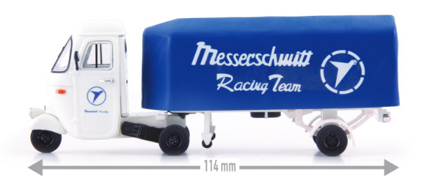 Avenue ATC08016 Piaggio Ape Pentaro Renntransporter Messerschmitt miniature 1/43 de collection