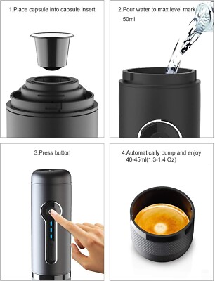 Macchina Da Caffè Espresso Portatile CONQUECO - Per Auto E Campeggio, Con Batteria - Foto 5