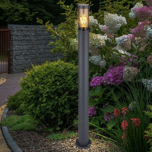 Außenstehlampe Pollerleuchte Wegelampe LED Dimmer Fernbedienung anthrazit rauch - Bild 6 von 12