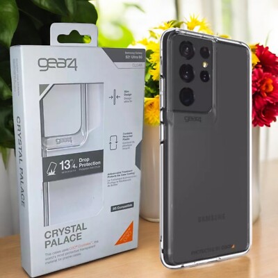Für Samsung Galaxy (S21 ULTRA) Offizielle Original GEAR4 Hülle Robust Cover - Klar