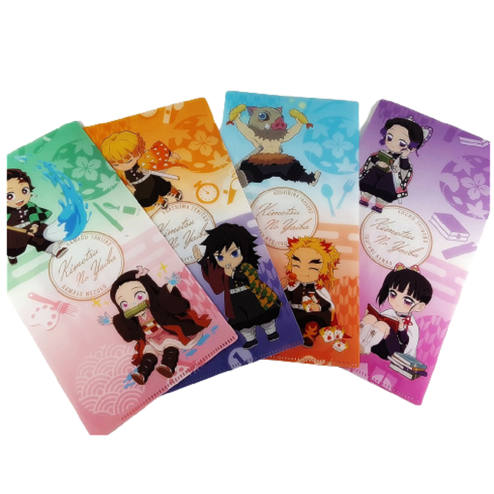 Demon Slayer x Lawson Multi Clear File Set of 4 Tanjiro Nezuko etc