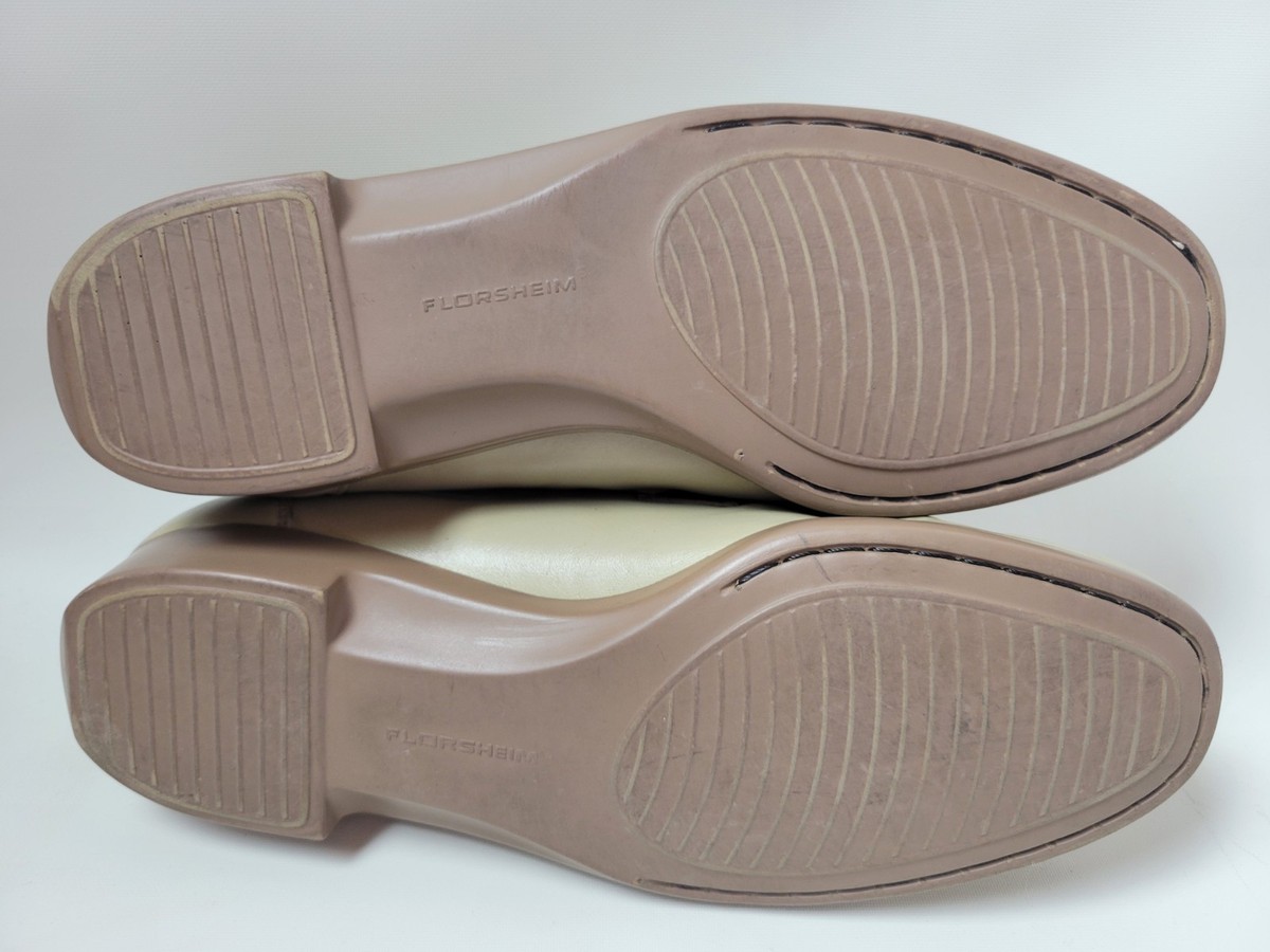 Florsheim Mens Riva Beige Leather Moc Toe Loafers 17088 Sz 