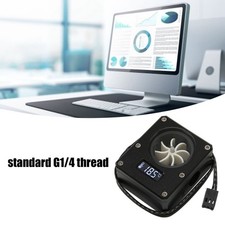 PC Water Cooling Meter 12V Small 3pin Interface G1/4 Thread Durable Acrylic