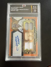 Juan Soto /18 Auto Triple Threads 2022 100th HR 1000 Total Bases /SSP TAG 9.5