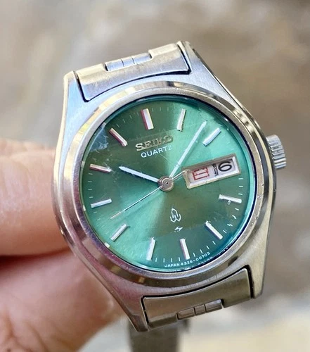 1978 Vintage Seiko Joyful Ladies JDM Quartz Green Stainless Steel Kanji 4326