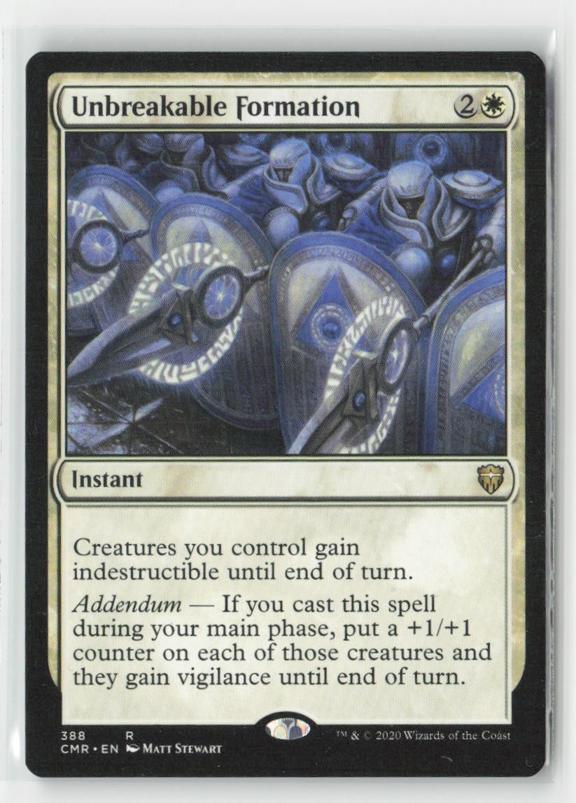 Unbreakable Formation 388 Rare Commander Legends Magic: The Gathering Near Mint