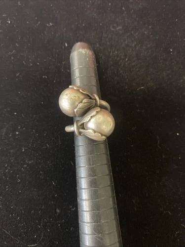 Sterling Silver Pearl Wrap Ring Size 4 Bypass Artisan Looking