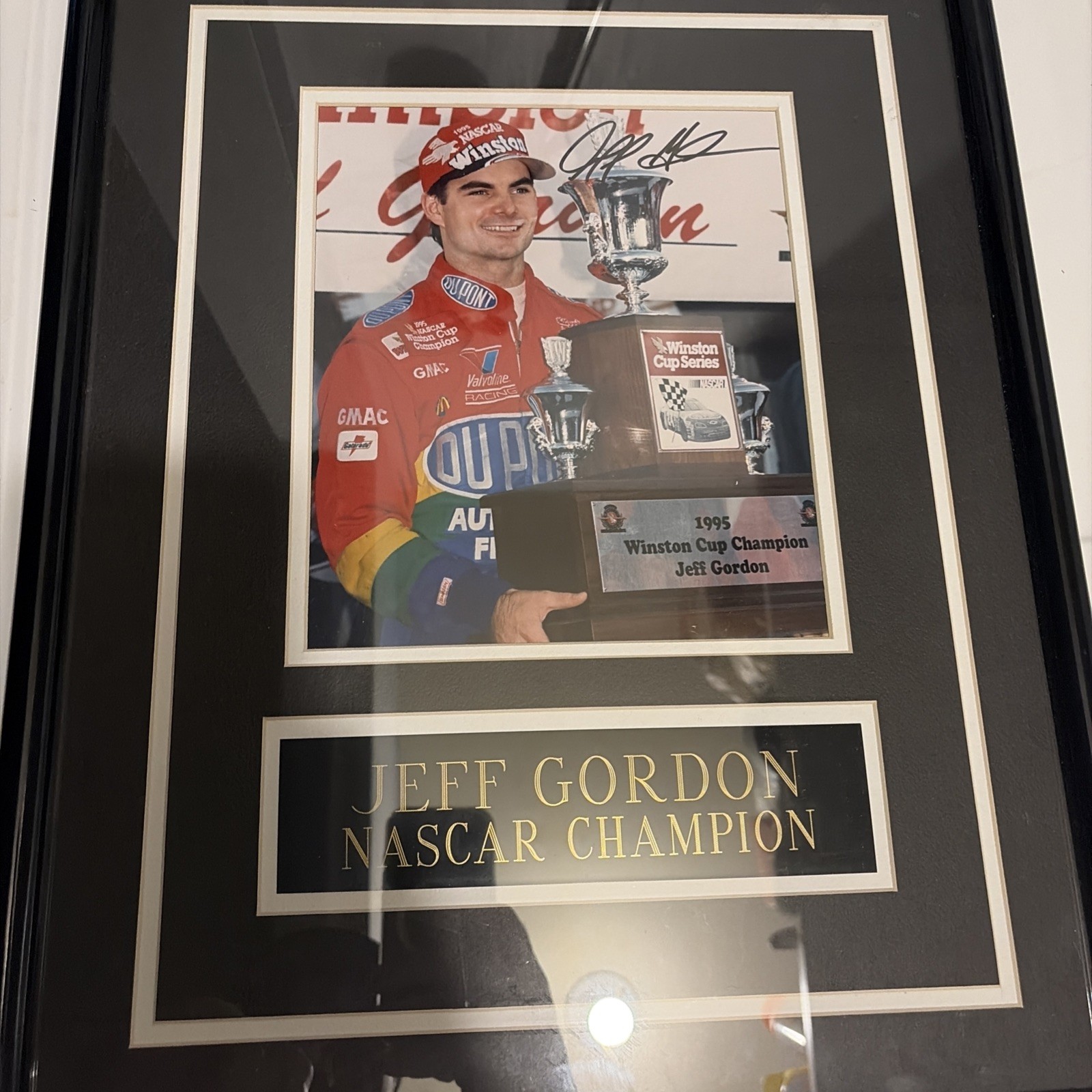 Jeff Gordon —  8x10 autographed NASCAR Winston cup Champion Framed And Matted