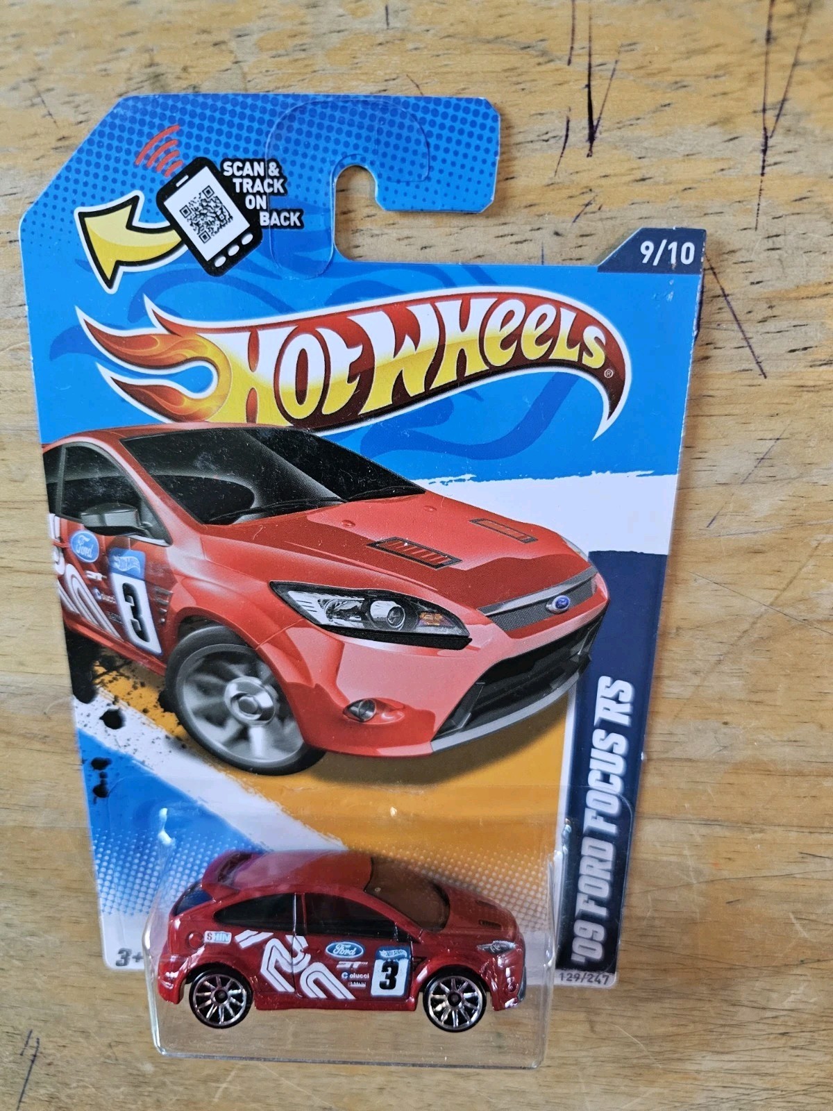 Hot Wheels '09 Ford Focus RS, Red; 2012 HW All Stars Series 9/10