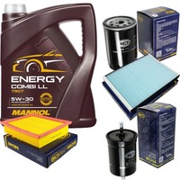 SCT Inspektionspaket 5L Mannol Energy Combi LL 5W-30 FüR VW Golf III 1.8 2.0 1.6