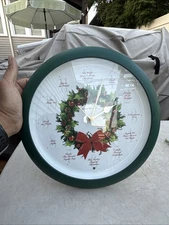 Howard Miller 13" Carols of Christmas Musical Wall Clock 12 Sounds Of The Season