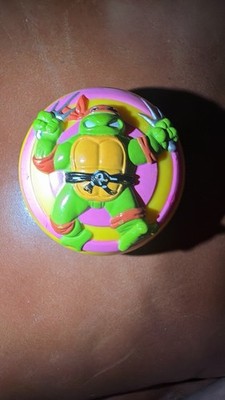 VTG 1990 TMNT Raphael Yo-Yo YOS Neon Yellow & Pink-Teenage Mutant Ninja Turtles