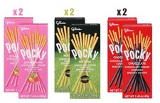 Paquete de 6 palitos de galleta Glico Pocky, chocolate, matcha y fresa