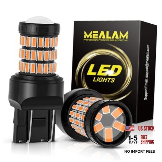 7440 7443 992 T20 W21W LED Bulbs Super Bright 60 SMD 7440/7443 Amber Yellow