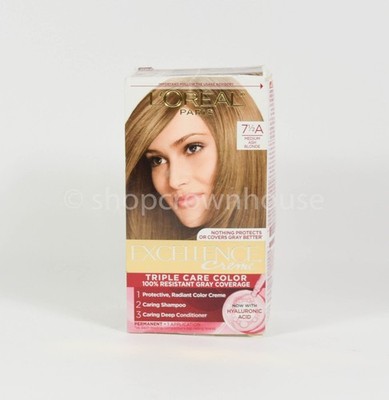 Loreal Excellence Creme Triple Protection Hair Color #7 1/2A MEDIUM ASH BLONDE