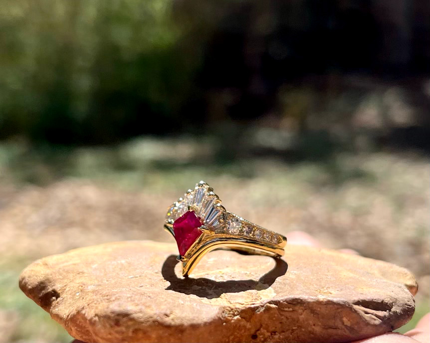 custom ruby engagement ring size 8 - image 1