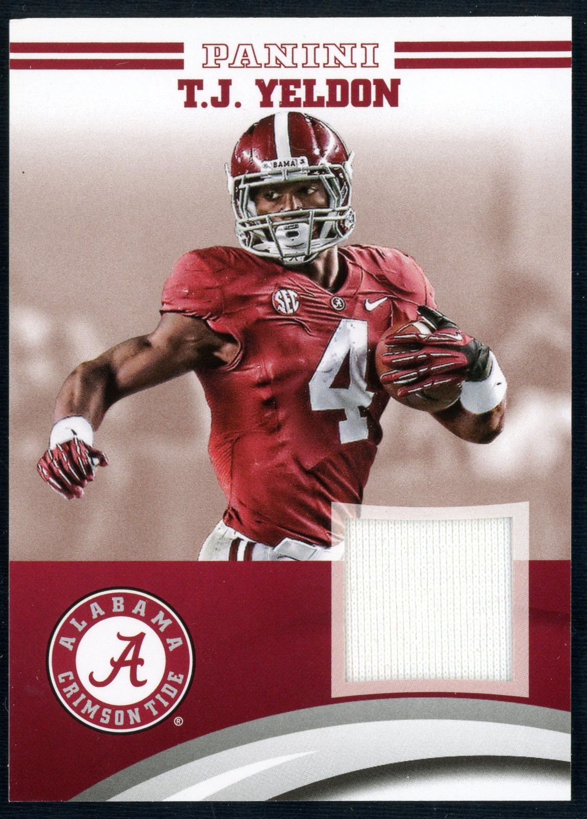 TJ Yeldon Panini Alabama Crimson Tide Memorabilia #TJY Base
