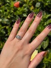 Vintage Art Deco Style Gothic 14K White Gold Diamond Ring Size 6.5 — photo 4
