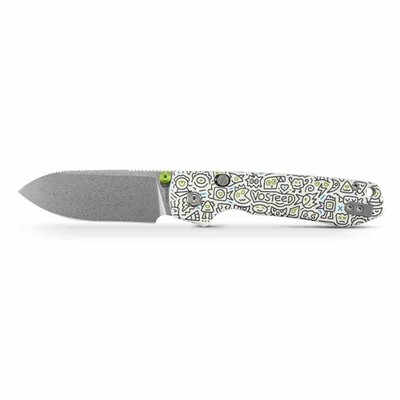 VOSA2933  Vosteed Raccoon 2.0 Folding Knife Drop Point 14C28N Steel Blade Doodle