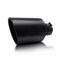 4-8 Diesel Exhaust Tip Stainless Steel Bolt-on Black 4 Inlet 8 Outlet 15