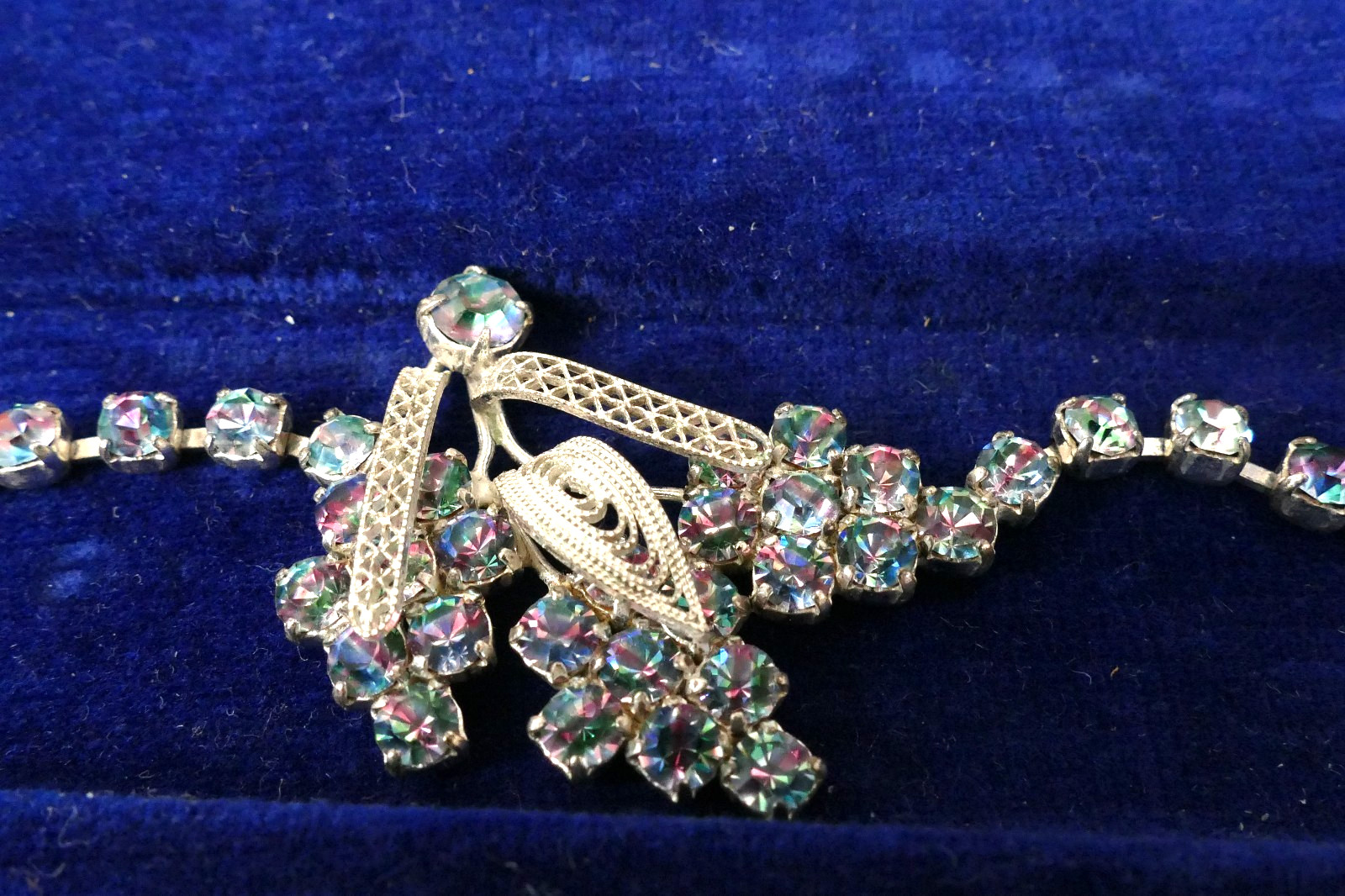 Gorgeous Unsigned Multicolor Rhinestone Bracelet … - image 4