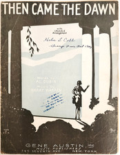 1928 Then Came The Dawn Sheet Music Al Dubin Harry Warren Ukulele Vintage