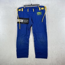 Inverted Gear BJJ Gi Pants A3s Blue Yellow Mens Large Jiu Jitsu Uniform Checkmat