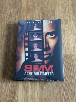 8mm Nicholas Cage Joel Schumacher 1999 Blu Ray DVD Mediabook wattiert Neu + OVP