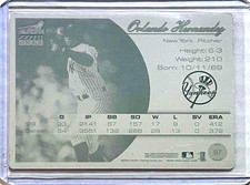 CUBAN ORLANDO HERNANDEZ 1/1 2000 PACIFIC PRINTING PLATE NEW YORK YANKEES 1 OF 1