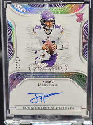2023 Flawless Jaren Hall Rookie Debut Signatures Auto #/20 Vikings Seahawks