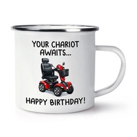 Gift Base Geburtstag MobilitäT Scooter Enamel Becher Tasse Cup