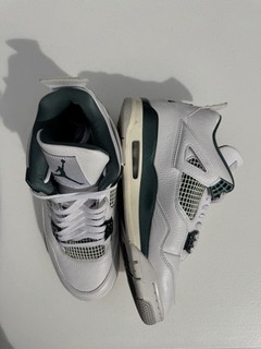 Jordan Air Jordan 4 Retro Basketball Shoes White/Grey/Green FQ8138 103