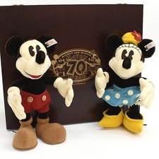 Steiff Mickey Minnie Plush Toys 70th Anniversary Japan Exclusive STIFF
