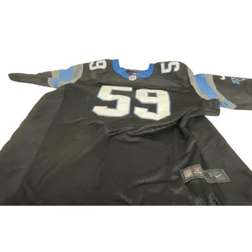 Nike NFL Carolina Panthers Luke Kuechly 59 Jersey Mens 48 Black Blue Football