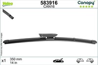 Wischblatt Rechts Valeo 583916 FÜR Lada Renault Smart