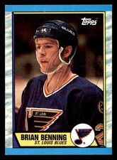 1989 Topps Hockey #86 Brian Benning Sign Autograph (no COA) *d4