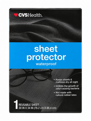 CVS Health Waterproof Black Mattress Protector Sheet Protector 30 x 34 in