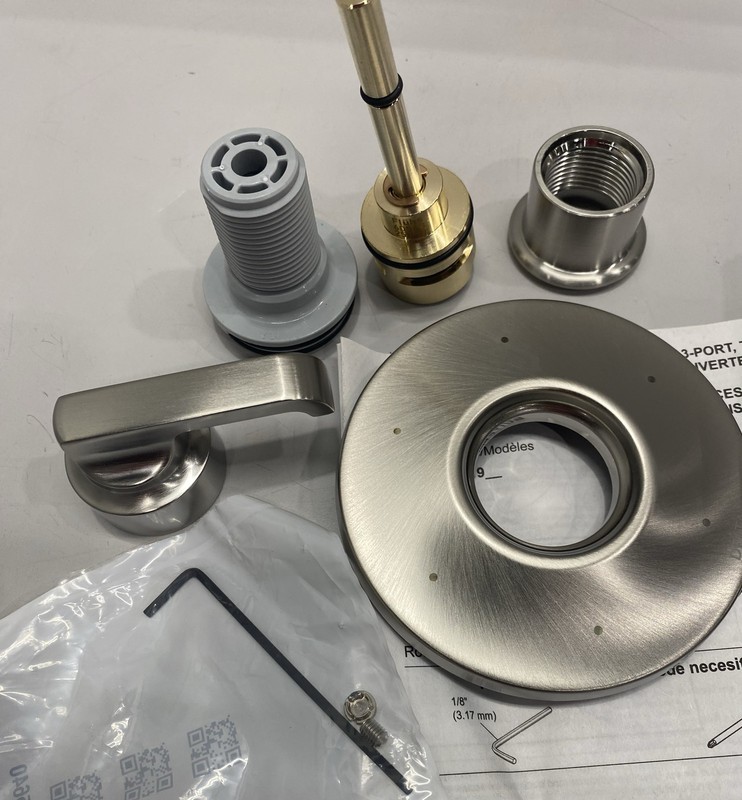Delta Tetra Shower Handle Diverter Trim Kit, Brushed Nickel, T11989-SS-PR