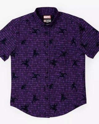 RSVLTS Marvel Black Panther Wakanda Forever KUNUFLEX Shirt Men 2XL Purple