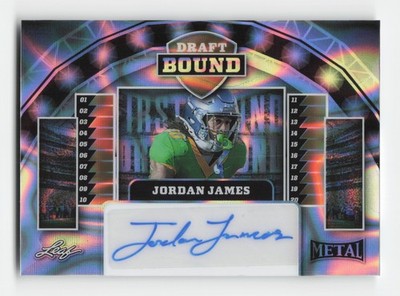 2025 Leaf Metal #DB-JJ1 Jordan James Draft Bound Lava Silver #/15
