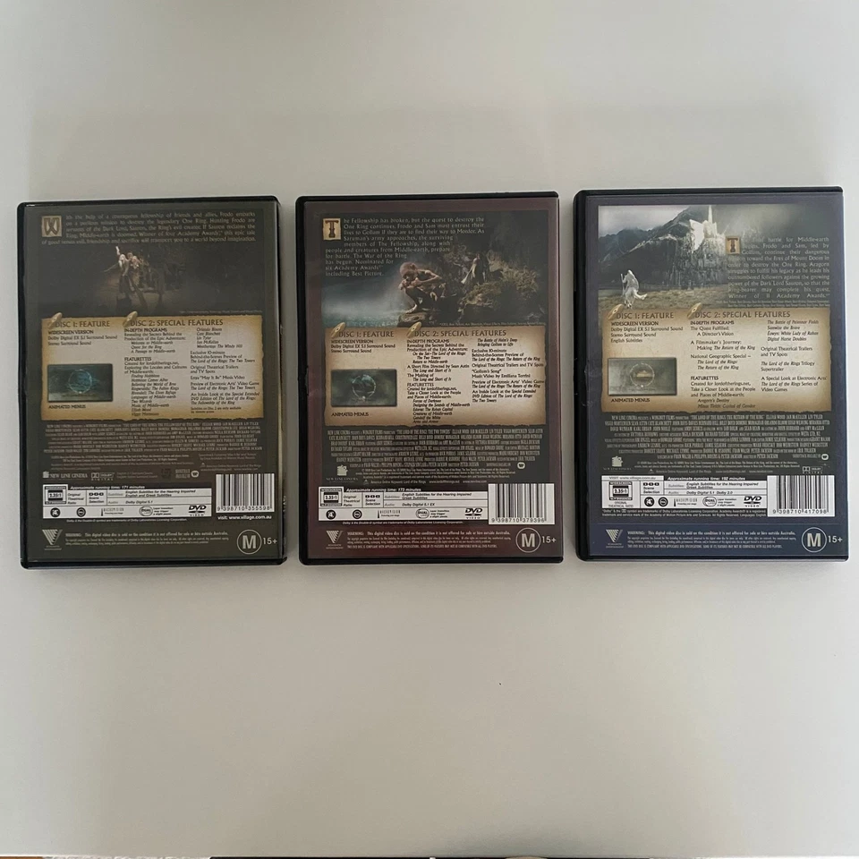 The Lord of the Rings DVD Fellowship of the Ring Two Towers Return of the King - Image 3 of 4