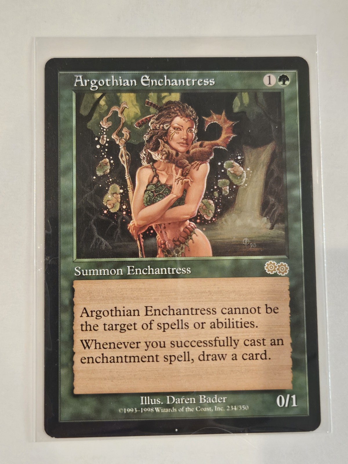 MTG Argothian Enchantress - Urza's Saga Regular LP/Excellent