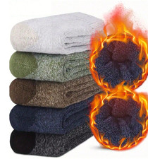 3 Pairs Unisex Winter Socks Thick Warm Thermal For Snow Outdoor Cold Weather